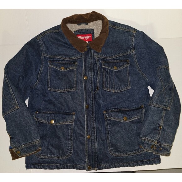 Wrangler Other - Vintage Wrangler Denim Sherpa Lined Chore Coat Barn Jacket Mens Size XL RN 15101